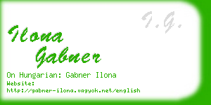 ilona gabner business card